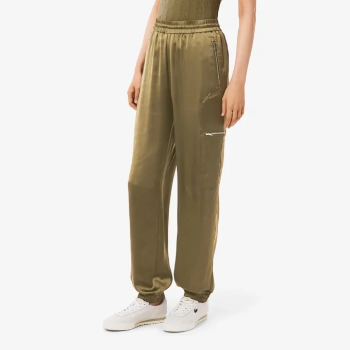 Pantalon de survêtement oversize en satin pour femme Pantalon de survêtement oversize en satin pour femme