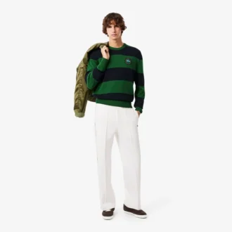 Pantalon de survêtement à plis en sergé pour homme