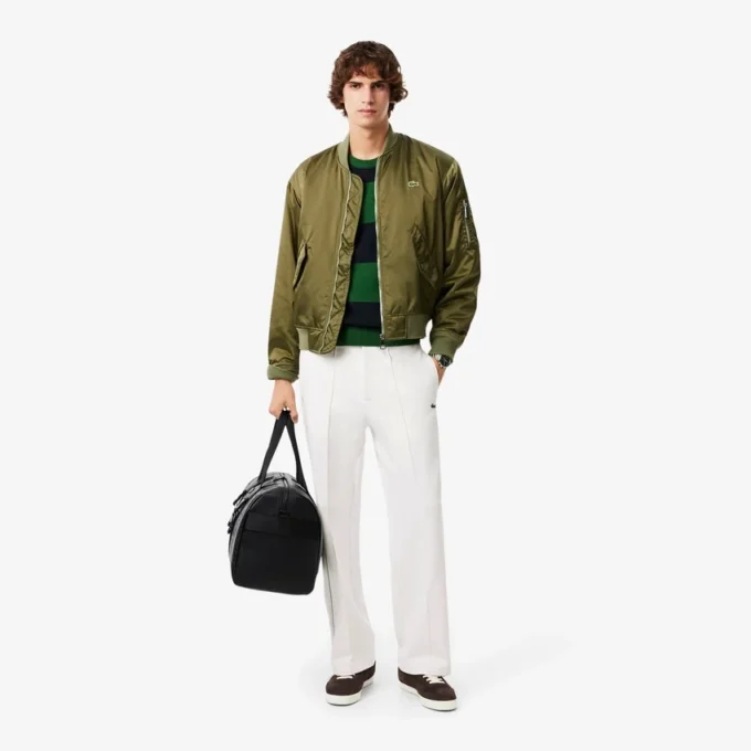 Pantalon de survêtement à plis en sergé pour homme