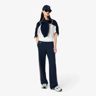 Pantalon de survêtement évasé à rayures pour femme