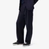 Pantalon droit en laine feutrée pour homme