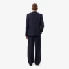 Pantalon droit en laine feutrée pour homme
