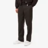 Pantalon droit en laine à motif chevrons pour homme
