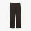 Pantalon droit en laine à motif chevrons pour homme