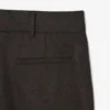 Pantalon droit en laine à motif chevrons pour homme