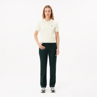 Pantalon droit pour femme avec surpiqûres