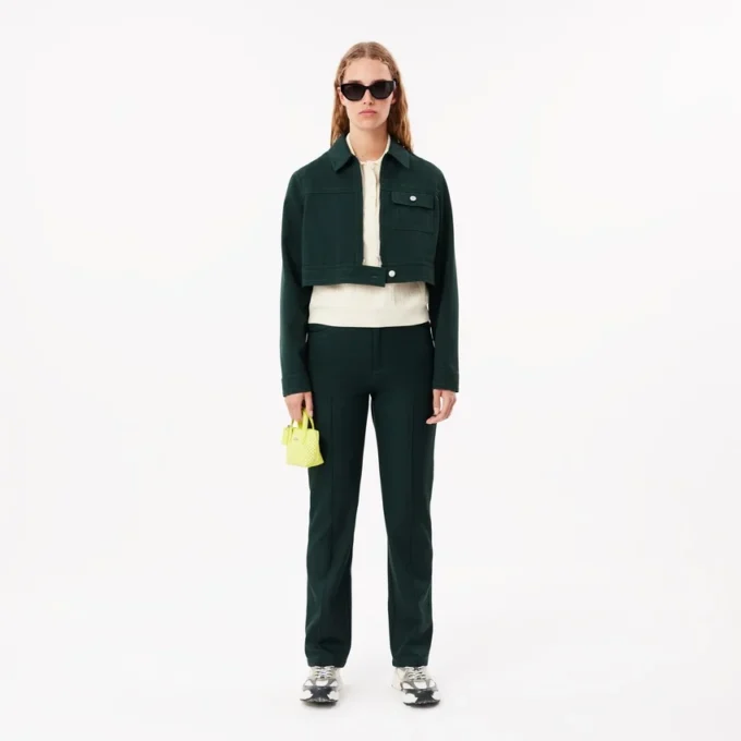 Pantalon droit pour femme avec surpiqûres Pantalon droit pour femme avec surpiqûres