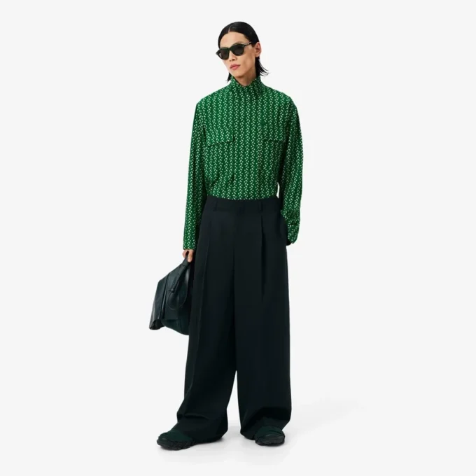 Pantalon en laine ajusté large Runway