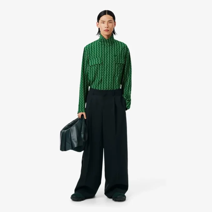 Pantalon en laine ajusté large Runway