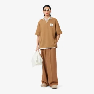 Pantalon en laine ajusté large Runway