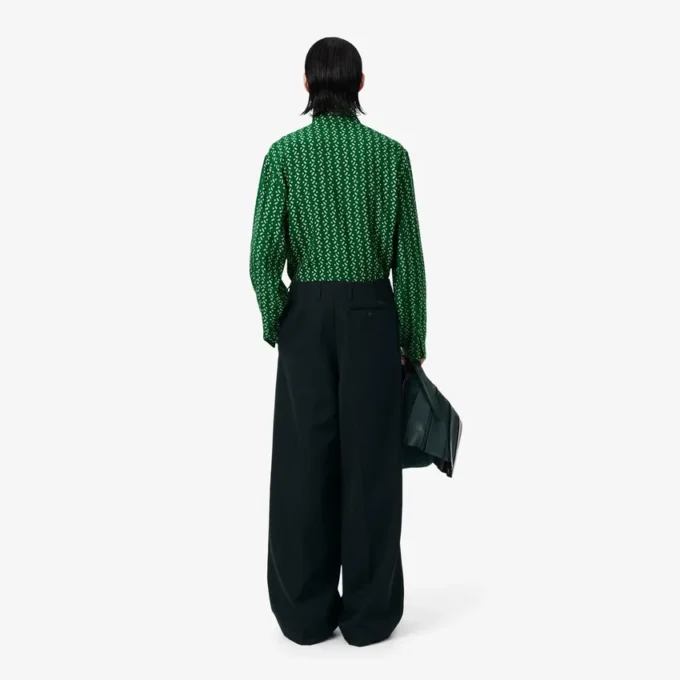 Pantalon en laine ajusté large Runway