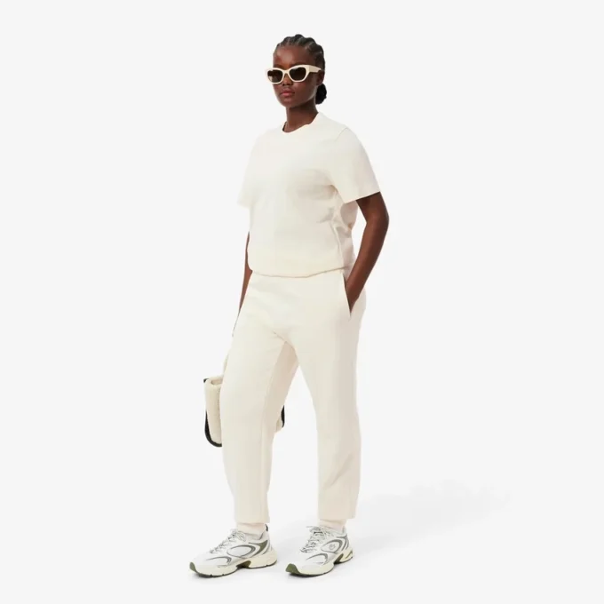 Pantalon en molleton pour femme avec logo en relief Pantalon en molleton pour femme avec logo en relief