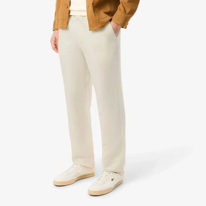 Pantalon en sergé de lin coupe classique pour homme Pantalon en sergé de lin coupe classique pour homme