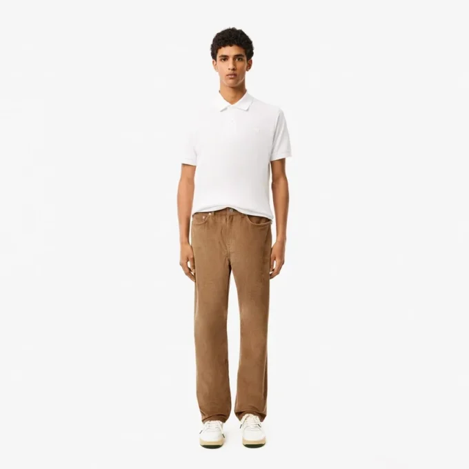 Pantalon en velours 5 poches coupe droite pour homme Pantalon en velours 5 poches coupe droite pour homme