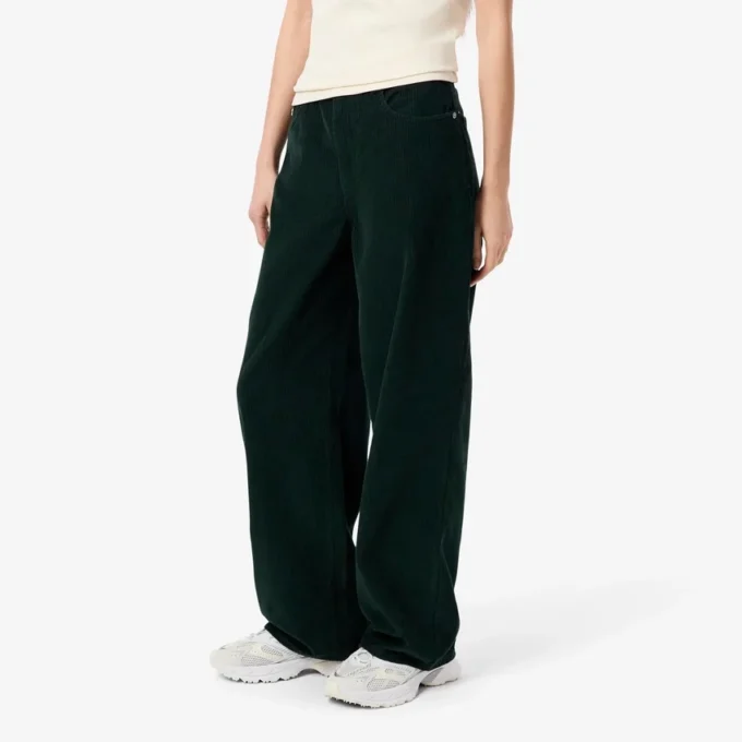 Pantalon en velours côtelé à jambes larges pour femme Pantalon en velours côtelé à jambes larges pour femme