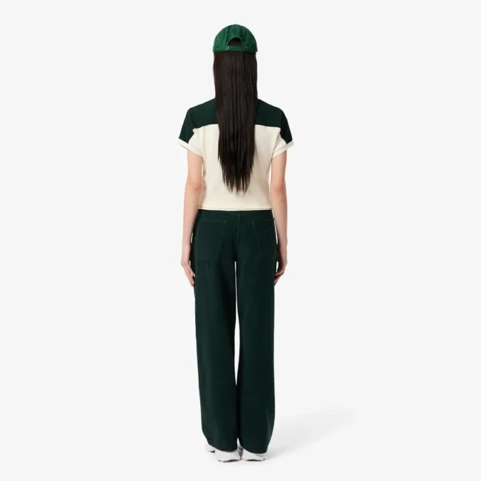 Pantalon en velours côtelé à jambes larges pour femme Pantalon en velours côtelé à jambes larges pour femme