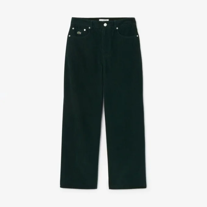 Pantalon en velours côtelé à jambes larges pour femme Pantalon en velours côtelé à jambes larges pour femme