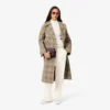 Pantalon oversize en flanelle plissé pour femme Pantalon oversize en flanelle plissé pour femme