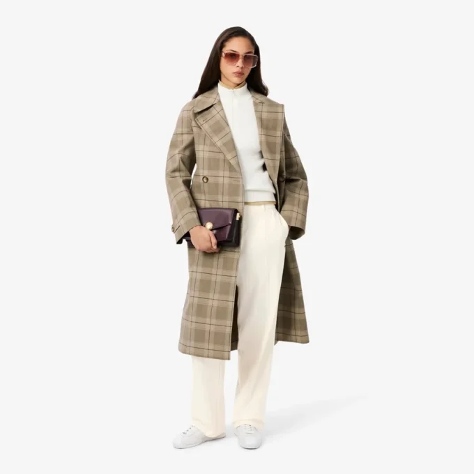 Pantalon oversize en flanelle plissé pour femme Pantalon oversize en flanelle plissé pour femme