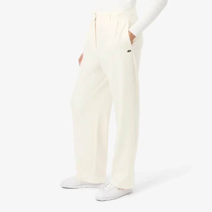 Pantalon oversize en flanelle plissé pour femme Pantalon oversize en flanelle plissé pour femme