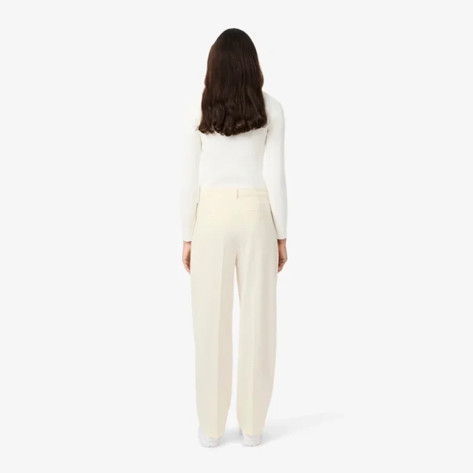 Pantalon oversize en flanelle plissé pour femme Pantalon oversize en flanelle plissé pour femme