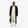 Pantalon oversize en flanelle plissé pour femme Pantalon oversize en flanelle plissé pour femme