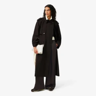 Pantalon oversize en satin élastiqué