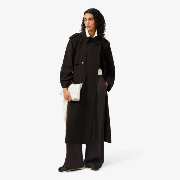 Pantalon oversize en satin élastiqué Pantalon oversize en satin élastiqué