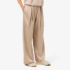 Pantalon oversize en satin élastiqué Pantalon oversize en satin élastiqué