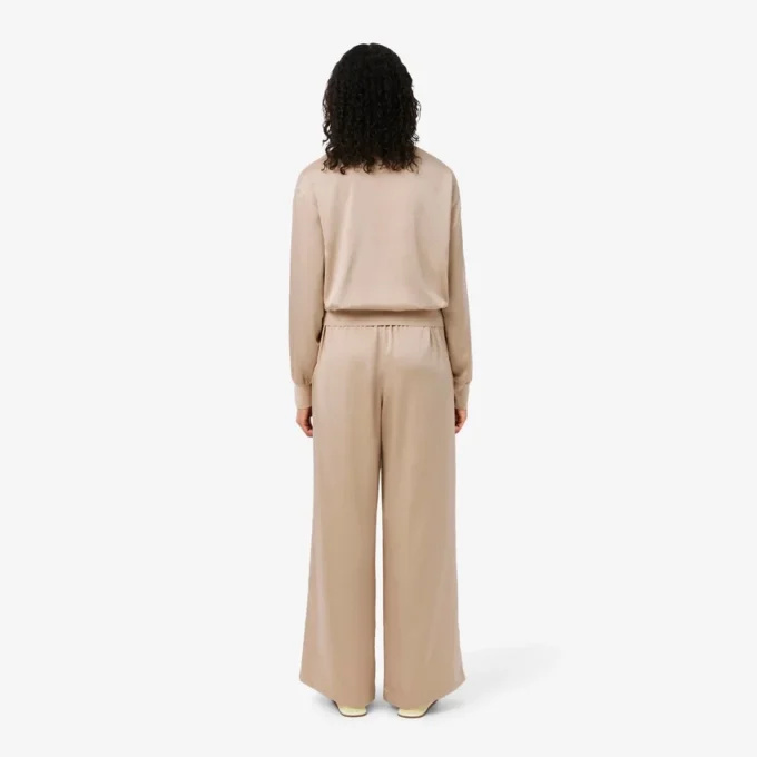 Pantalon oversize en satin élastiqué Pantalon oversize en satin élastiqué