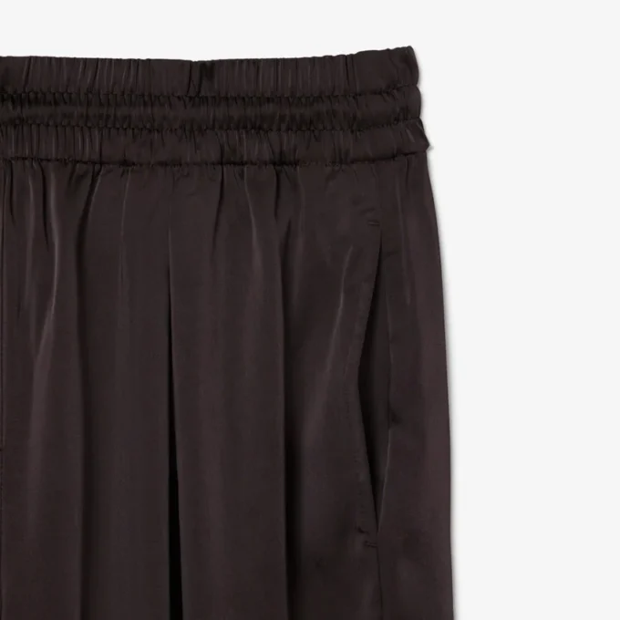 Pantalon oversize en satin élastiqué Pantalon oversize en satin élastiqué