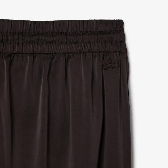 Pantalon oversize en satin élastiqué Pantalon oversize en satin élastiqué