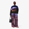 Pantalon oversize imprimé paysage pour femme Pantalon oversize imprimé paysage pour femme