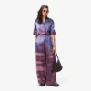 Pantalon oversize imprimé paysage pour femme Pantalon oversize imprimé paysage pour femme