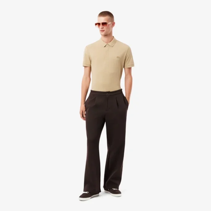 Pantalon à plis en piqué coupe ample pour homme