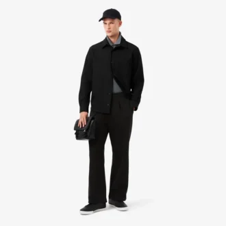 Pantalon à plis en piqué coupe ample pour homme