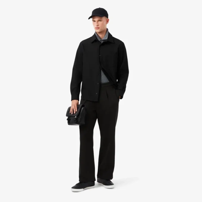 Pantalon à plis en piqué coupe ample pour homme