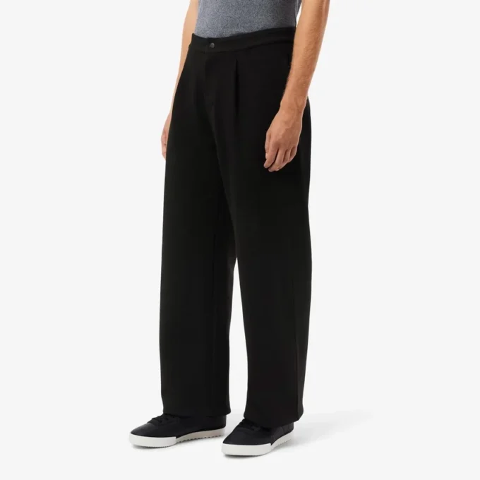 Pantalon à plis en piqué coupe ample pour homme