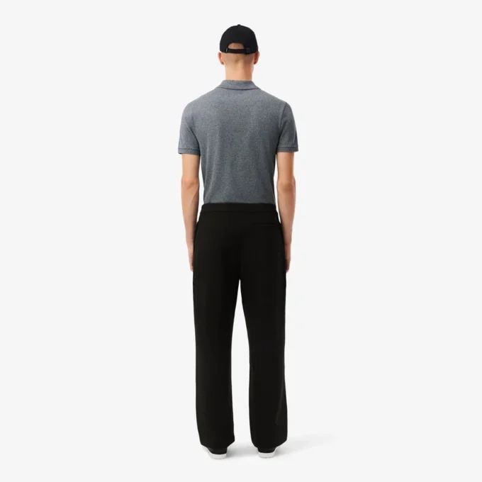 Pantalon à plis en piqué coupe ample pour homme