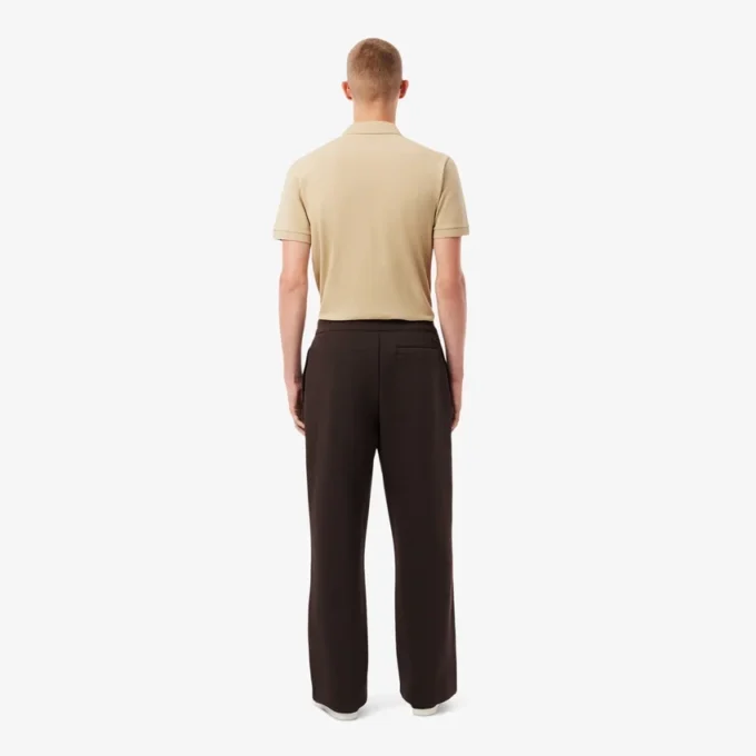 Pantalon à plis en piqué coupe ample pour homme