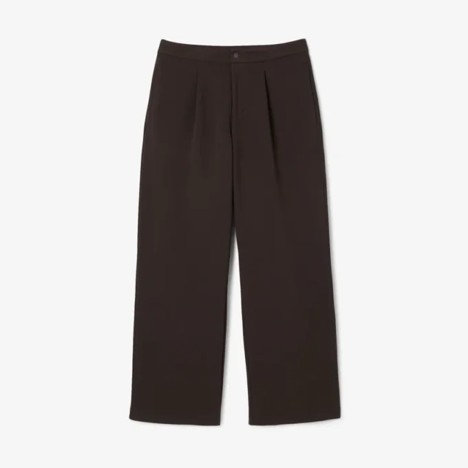 Pantalon à plis en piqué coupe ample pour homme