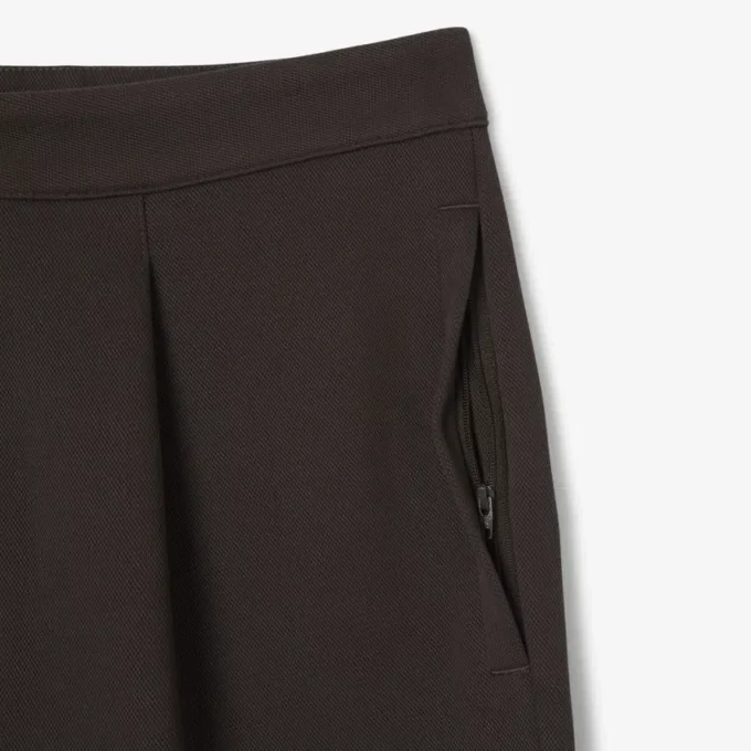 Pantalon à plis en piqué coupe ample pour homme