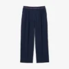 Pantalon plissé oversize en laine mélangée pour femme Pantalon plissé oversize en laine mélangée pour femme