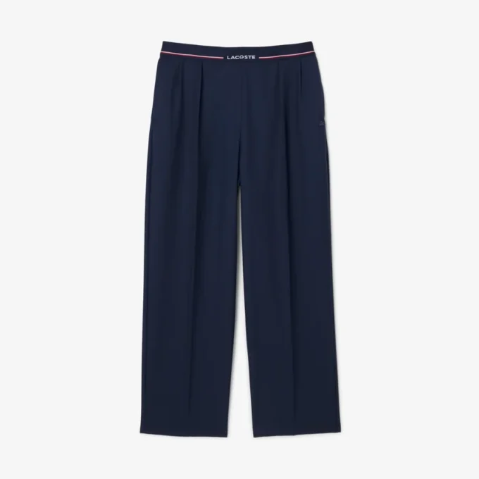 Pantalon plissé oversize en laine mélangée pour femme Pantalon plissé oversize en laine mélangée pour femme