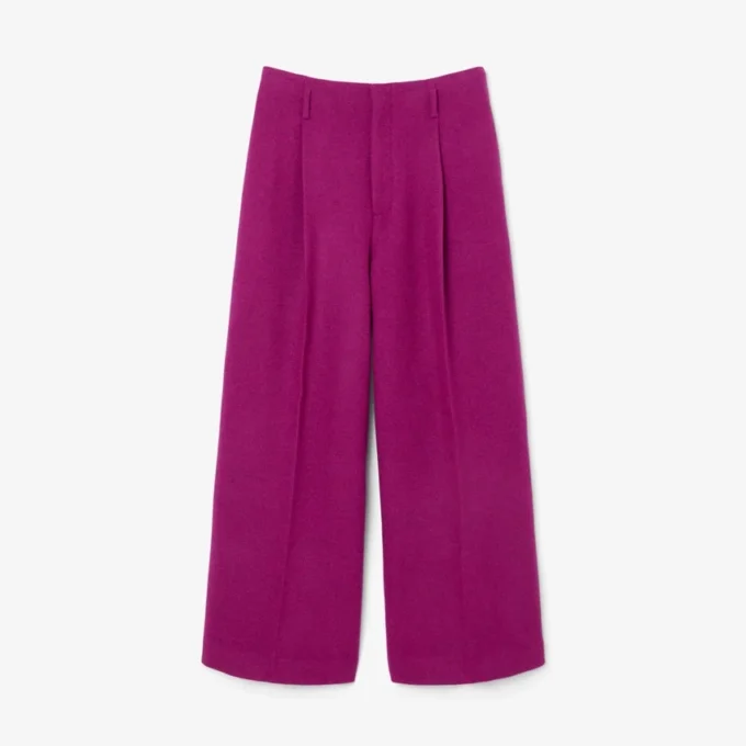 Pantalon sur mesure en laine flammée à coupe large Runway Pantalon sur mesure en laine flammée à coupe large Runway