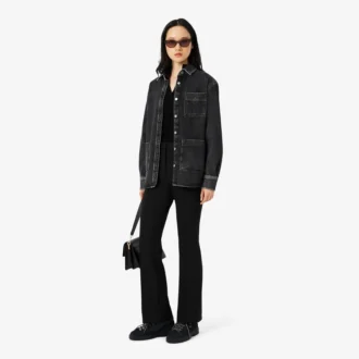Pantalon évasé taille haute pour femme