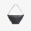 Petit sac hobo en cuir gaufré Maheki
