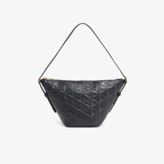 Petit sac hobo en cuir gaufré Maheki