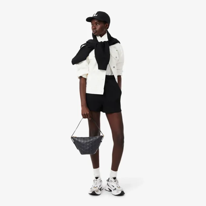 Petit sac hobo en cuir gaufré Maheki