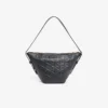 Petit sac hobo en cuir gaufré Maheki